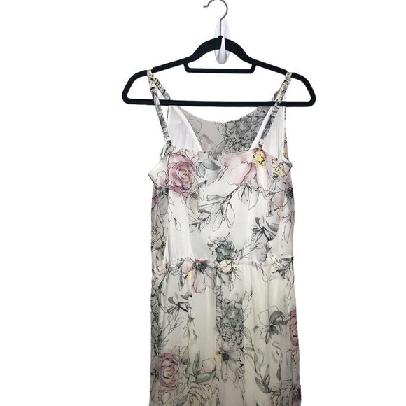 NWT White House Black Market Floral-Print Blouson Dress - Picture 5 of 7